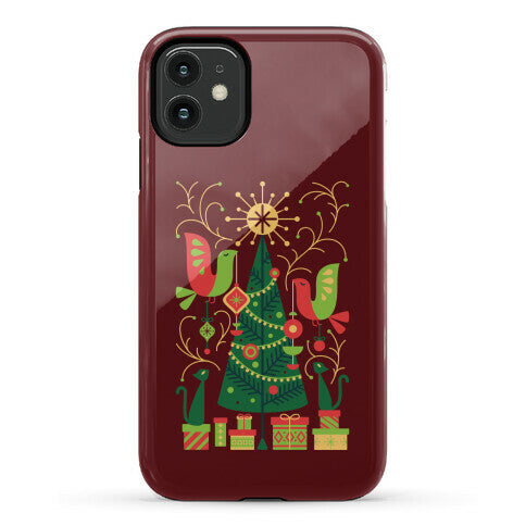 Vintage Christmas Tree Decorating Phone Case